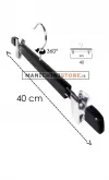 Gruccia legno pinze 40 cm - Nero Lucido