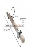 Gruccia legno pinza 38 cm - Faggio