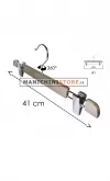 Gruccia legno pinza 40 cm - Silver
