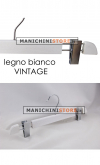 Gruccia legno pinza 40 cm - Bianco Venato