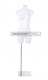 Busto manichino donna bianco NEW con base cromata