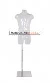 Busto manichino uomo trasparente NEW completo di base