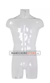 Busto manichino uomo trasparente NEW senza base