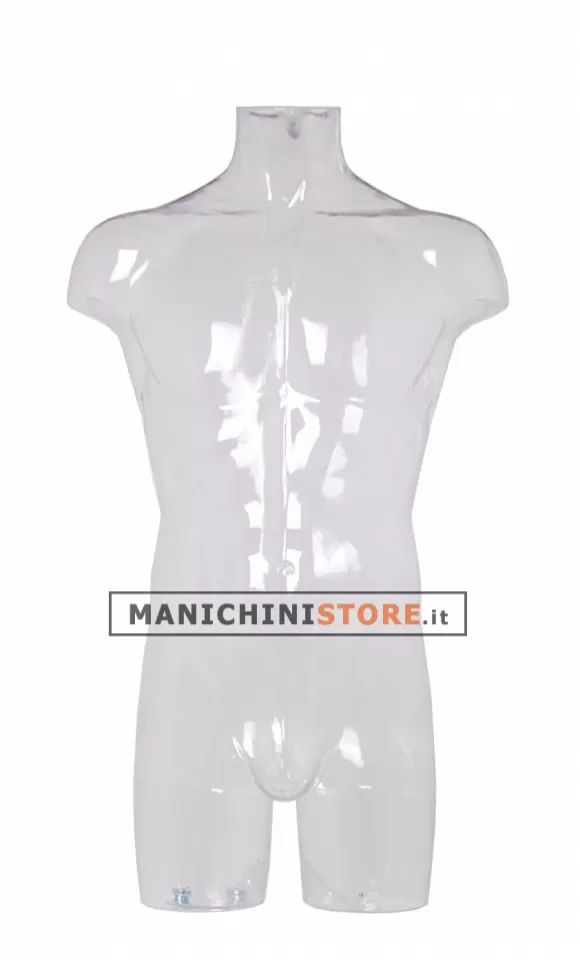 Busto manichino uomo trasparente NEW senza base