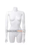 Busto manichino donna bianco lucido con braccia N19