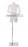 Busto manichino donna con braccia snodabili N1 e base cromata