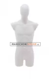 Busto manichino uomo bianco con testa a uovo