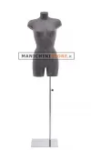 Busto donna con gambe rivestito in cartapesta Antracite