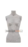 Busto donna da banco rivestito in cartapesta Cemento