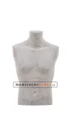 Busto uomo da banco rivestito in cartapesta Cemento