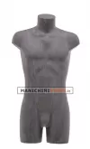 Busto uomo da banco con gambe rivestito in cartapesta Antracite