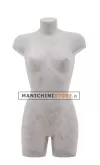 Busto donna da banco con gambe rivestito in cartapesta Cemento