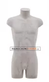 Busto uomo da banco con gambe rivestito in cartapesta Cemento