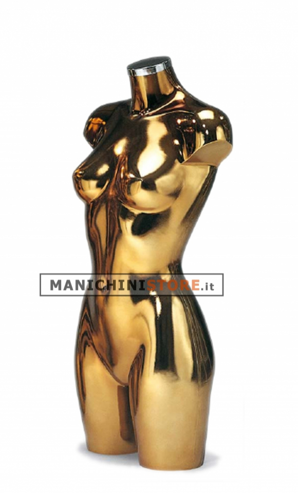 Busto manichino donna precolorato oro