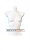 Busto torso donna corto laccato bianco