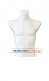 Busto manichino uomo corto laccato bianco