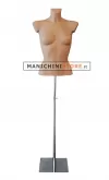 Busto manichino donna corto color carne con base
