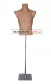 Busto manichino uomo corto color carne con base