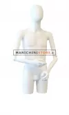 Busto manichino uomo con testa a uovo e braccia snodabili