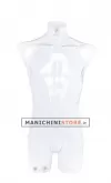 Busto manichino culturista uomo trasparente senza base