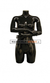Busto manichino donna nero con braccia