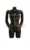 Busto manichino donna nero con braccia N2