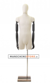 Busto uomo in lino con braccia legno e mezza gamba - ex noleggio