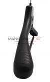 Gruccia plastica capospalla 38 x 4,5 cm - Plastica Nera con portapantalone