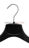Gruccia plastica capospalla 38 x 4,5 cm - Plastica Nera con portapantalone