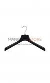 Gruccia plastica capospalla 38 x 4,5 cm - Plastica Nera