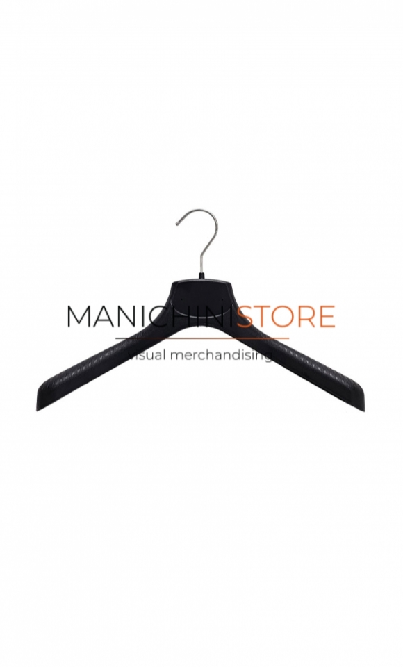 Plastic coat hanger 38 x 4.5 cm - Black