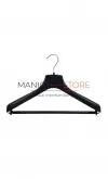 Gruccia plastica capospalla 40 x 4,5 cm - Plastica Nera con portapantalone