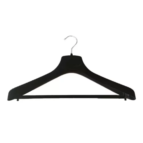 Gruccia capospalla 40 x 4,5 cm. con asta porta pantalone - Velluto nero