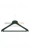 Gruccia capospalla 45 x 4,5 cm. con asta porta pantalone - Velluto verde
