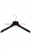 Gruccia plastica capospalla 45 x 4,5 cm - Plastica Nera