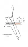 Gruccia metallo capospalla 40,5 cm - metallo cromato