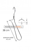Gruccia metallo capospalla 38 cm - metallo cromato
