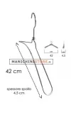 Gruccia metallo capospalla 42 cm - metallo cromato