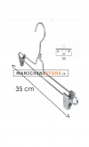 Metal clip hanger 35 cm - chromed