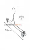 Gruccia metallo pinza 35 cm - metallo cromato