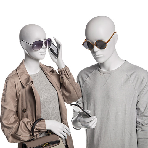 Female phone-pose mannequin