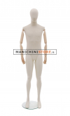 Manichino uomo in tessuto con braccia in legno