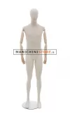 Manichino uomo in tessuto con braccia in legno