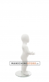 Manichino bambino 1 anno bianco opaco