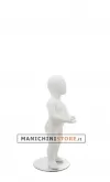 Manichino bambino 1 anno bianco opaco