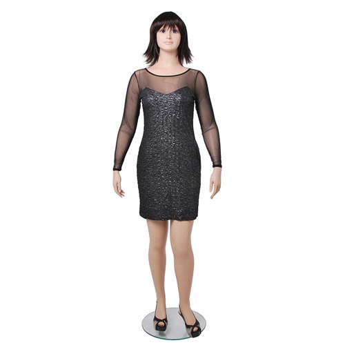 Manichino donna taglia comoda TG.46-48 mora