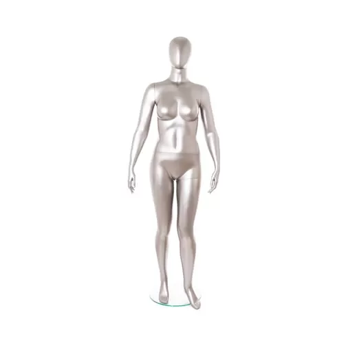 Manichino donna taglia comoda stilizzato TG.46-48 Nichel