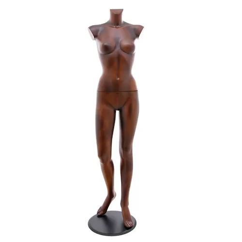 Manichino donna senza testa effetto cuoio