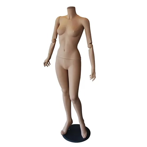 Manichino donna senza testa precolorato con braccia snodate