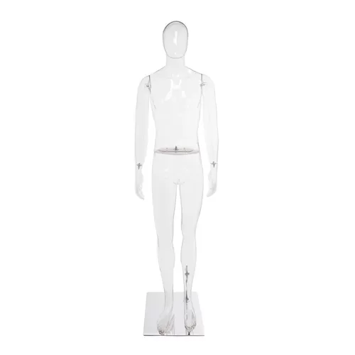 Manichino super trasparente uomo testa uovo - M01